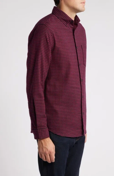 Nordstrom Trim Fit Plaid Flannel Button-down Shirt In Red