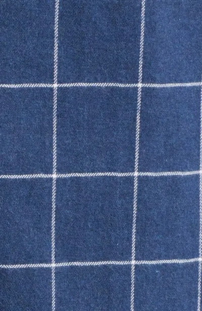 Nordstrom Trim Fit Plaid Flannel Button-down Shirt In Blue