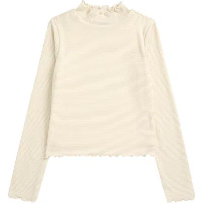 Nordstrom Kids' Sparkle Mesh Top In Neutral