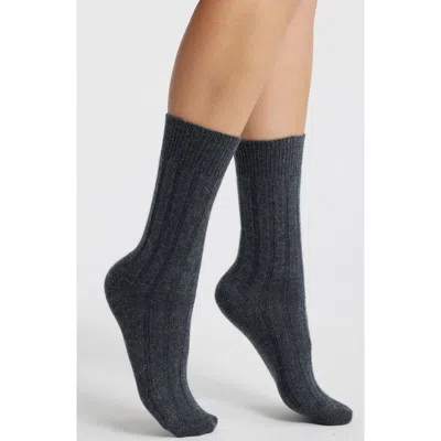 Nordstrom Rib Cashmere Blend Crew Socks