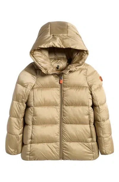 Save The Duck 'imara' 'animal-free Down Jacket Kids In Green