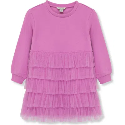 Habitual Girls' Tiered Ruffle Dress - Little Kid In Purple
