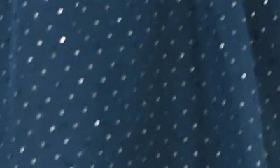 Zunie Kids' Metallic Long Sleeve Clip Dot Chiffon Party Dress In Blue