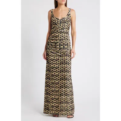 Black Halo Wilder Velvet Column Gown
