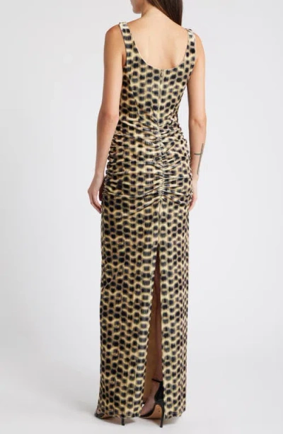 Black Halo Wilder Velvet Column Gown