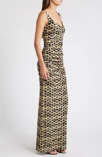 Black Halo Wilder Velvet Column Gown
