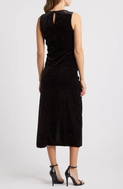 Halogen ® Asymmetric Ruched Gown In Black