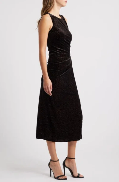 Halogen ® Asymmetric Ruched Gown In Black