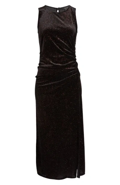 Halogen ® Asymmetric Ruched Gown In Black