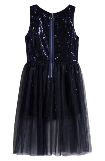 Hannah Banana Kids' Sequin Walk Through Romper In Blue