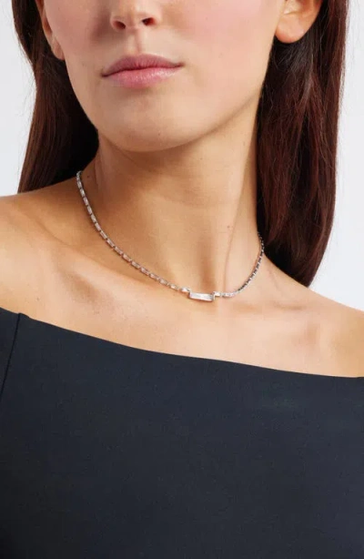 Nordstrom Baguette Center Cubic Zirconia Necklace