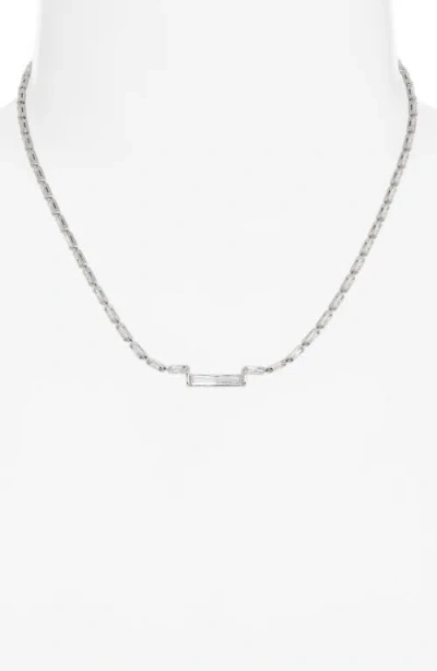 Nordstrom Baguette Center Cubic Zirconia Necklace