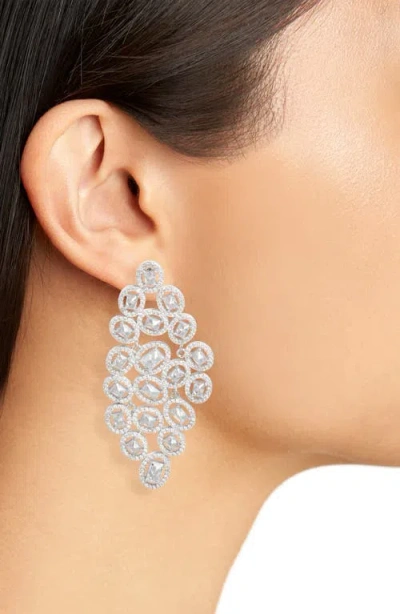 Nordstrom Cubic Zirconia Cluster Statement Earrings