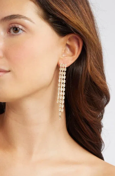 Nordstrom Angled Cubic Zirconia Fringe Drop Earrings