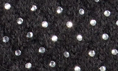 Surell Knit Glitz Mittens In Black