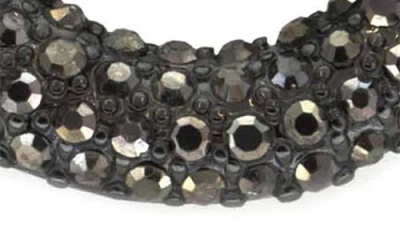 Panacea Pavé Circle Drop Earrings In Hematite