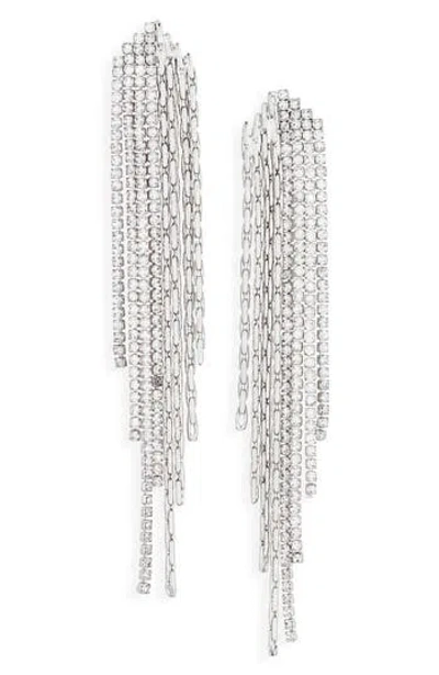 Nordstrom Chain & Crystal Fringe Drop Earrings