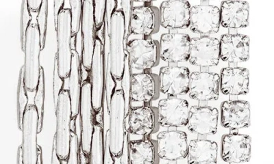 Nordstrom Chain & Crystal Fringe Drop Earrings