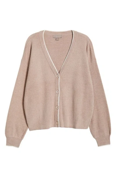 Barefoot Dreams Cozychic® Ultra Lite® Contrast Stripe Ribbed Cardigan