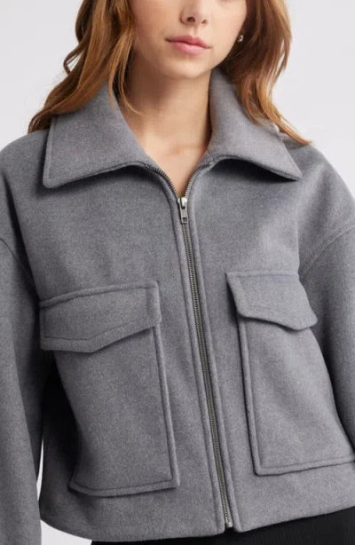 Open Edit Crop Zip Jacket