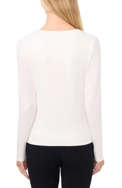 Halogen ® Compression V-neck Top In White