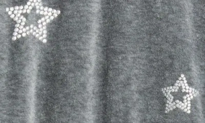 Splendid Star Embellished Velour Graphic Sweatshirt & Joggers Set In Gray