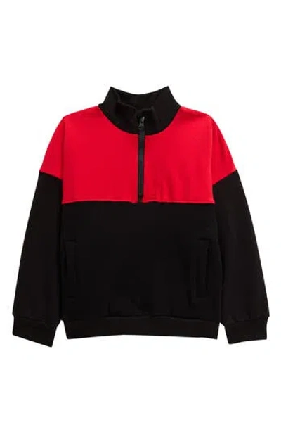 Tiny Tribe Kids' Segment Half Zip Sweatshirt In Multi