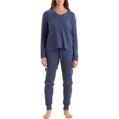 Papinelle Super Soft Waffle V-neck Top And Jogger Set