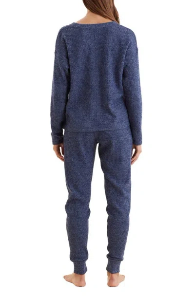 Papinelle Super Soft Waffle V-neck Top And Jogger Set