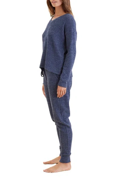 Papinelle Super Soft Waffle V-neck Top And Jogger Set