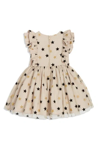 Pippa & Julie Kids' Star Ruffle Fit & Flare Party Dress In Neutral
