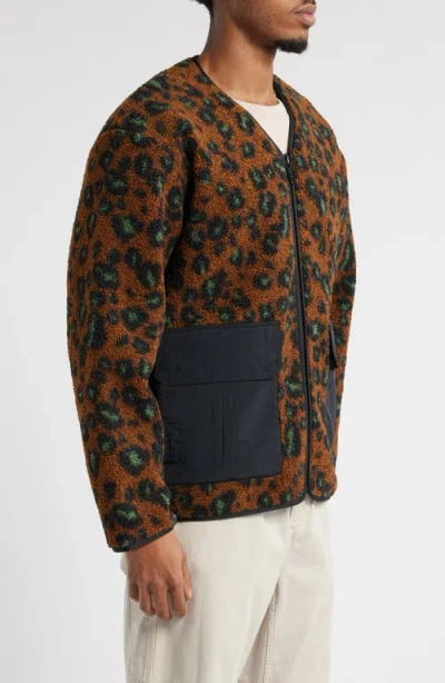 Carhartt Work In Progress Devin Fleece Liner Jacket In Brown