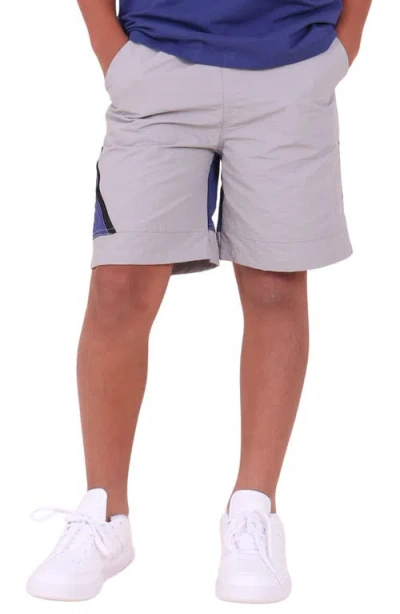 Tiny Tribe Kids' Segment Hybrid Shorts In Gray