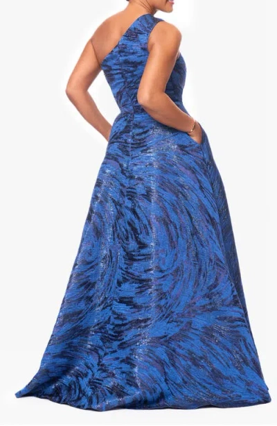 Xscape Evenings One Shoulder Brocade Ballgown
