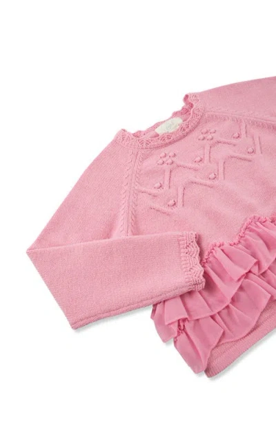 Peek Aren't You Curious Kids' Crinkle Ruffle Sweater & Pants Set In Black