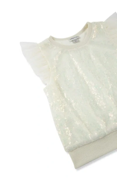 Habitual Kids Kids' Velour Sequin Top & Sweatpants Set In Green
