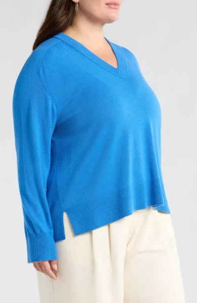 Nordstrom Button Detail Wool V-neck Sweater