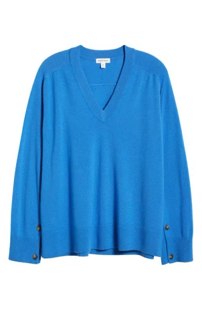 Nordstrom Button Detail Wool V-neck Sweater