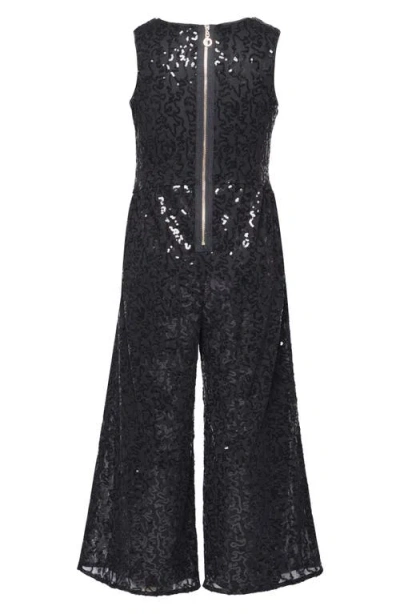 Hannah Banana Kids' Sequin Cutout Jumpsuit In Black