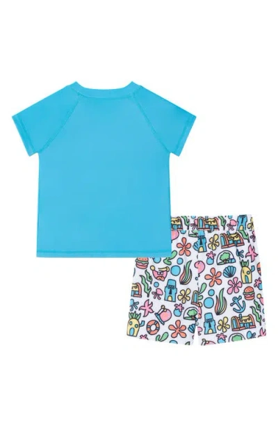Andy & Evan X Spongebob Squarepants™ Two-piece Rashguard Swimsuit In Blue