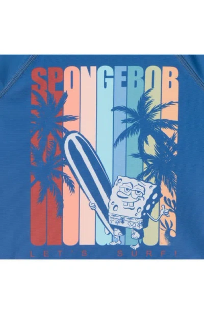 Andy & Evan X Spongebob Squarepants™ Two-piece Rashguard Swimsuit In Blue