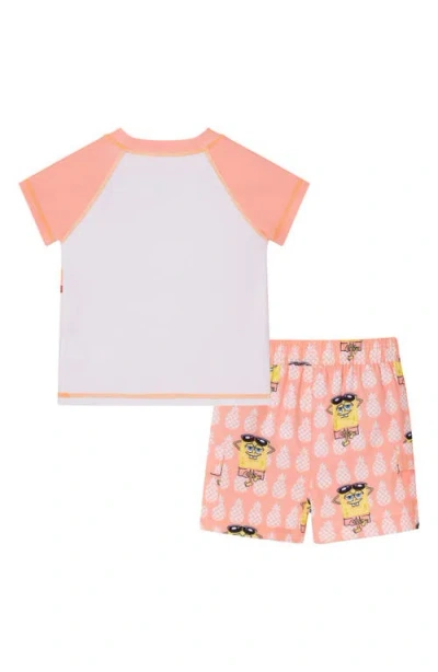 Andy & Evan X Spongebob Squarepants™ Two-piece Rashguard Swimsuit In Pink