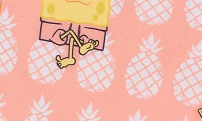 Andy & Evan X Spongebob Squarepants™ Two-piece Rashguard Swimsuit In Pink