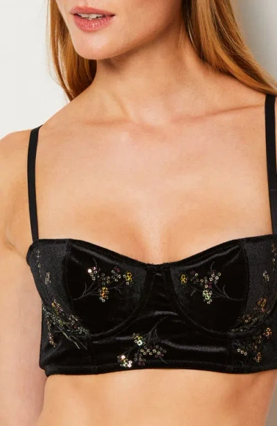 Etam Magique Beaded Sequin Underwire Bra