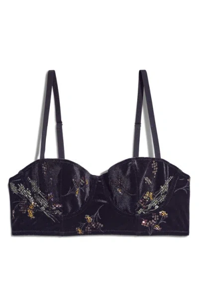 Etam Magique Beaded Sequin Underwire Bra