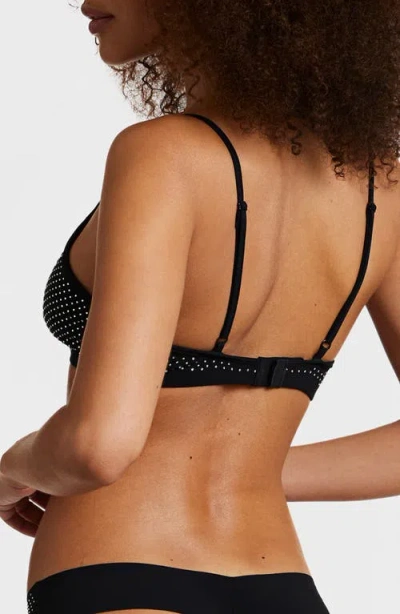 Commando Party Starter Bralette In Crystal Black