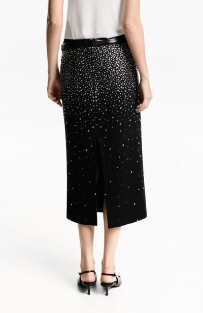 Mango Jess Rhinestone Embellished Midi Skirt