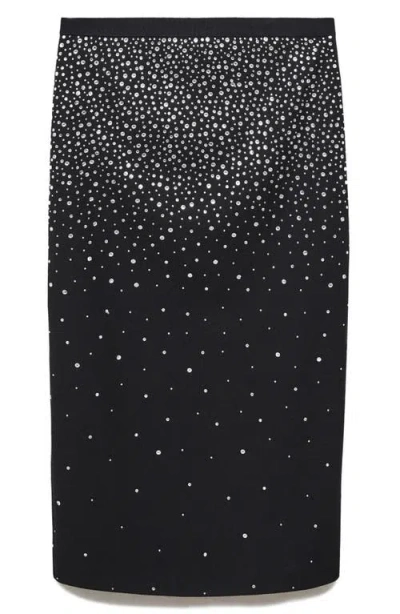 Mango Jess Rhinestone Embellished Midi Skirt