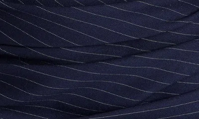 Bardot Viera Pinstripe Long Sleeve Mini Shirtdress