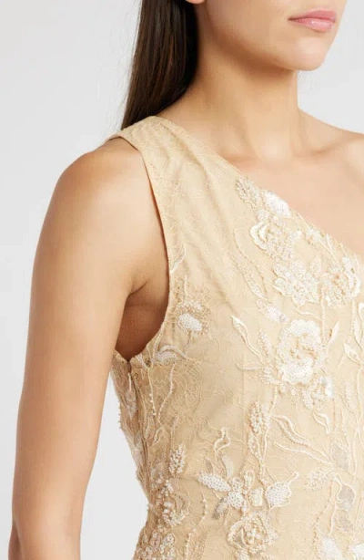 Sonya Moda Maysa Lace Beaded One-shoulder Minidress